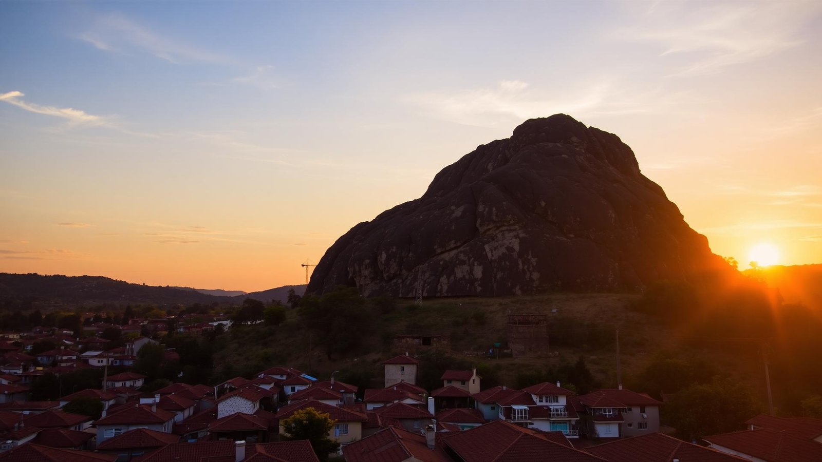 Olumo Rock overlooking Abeokuta's terracotta rooftops
