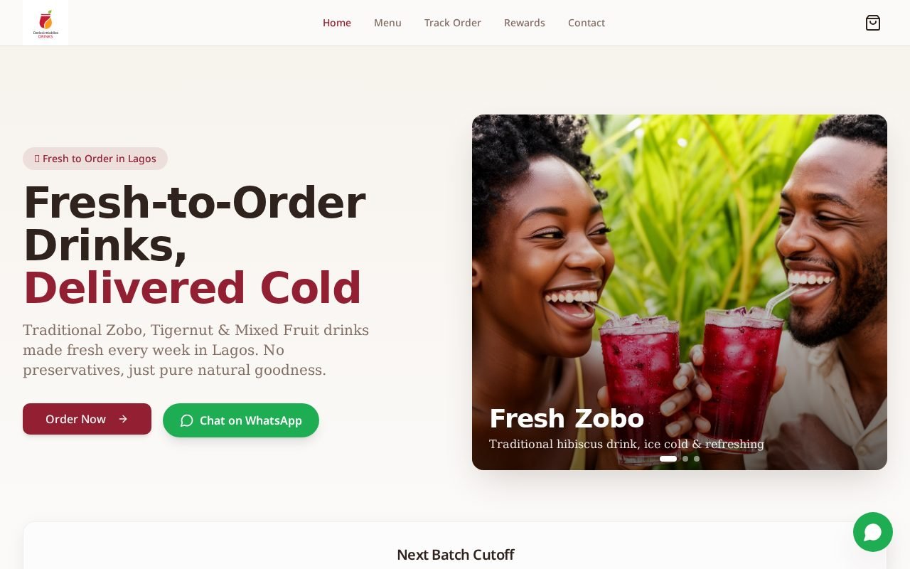 Delectable Drinks — built by 3Cords